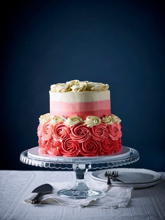 Patisserie Valerie's handmade Pink Ombre Rosette Cake cake delivery 